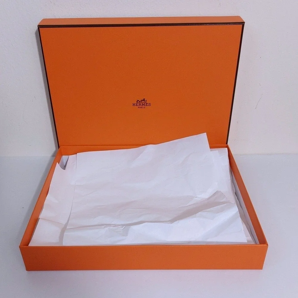 Hermes Orange Storage Gift Box Set 2pc Large Small Good Condition